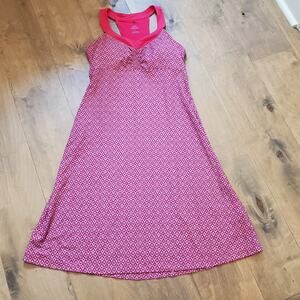 Prana Dress Womens Small Pink Cosmo Compass Shauna Sleeveless A Line Athletic